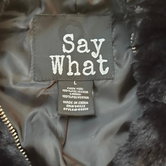 Faux Fur Hooded Vest - SOOO SOFT - Say What - Size: Large - Black - Picture 2 of 6